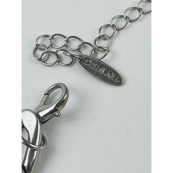 Dolls Kill Delia's Necklace Silver Tone Heavy Cuban Link 90's Y2K Retro Choker R - Picture 6 of 12